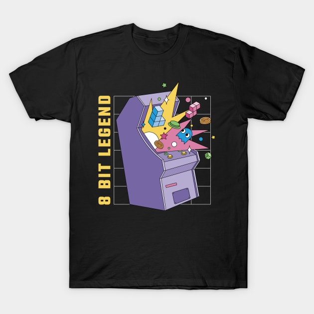 Retro Arcade - 8 Bit T-Shirt by NeonOverdrive